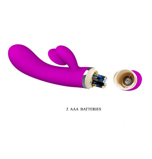 Вибратор Pretty Love Bert с клиторальным отростком - 18,8 см.