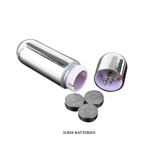 Серебристая вибропуля с вибрацией Серебристая вибропуля с вибрацией