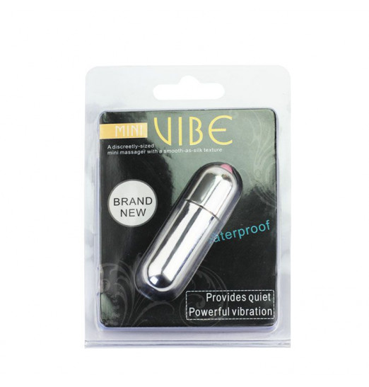 Серебристая вибропуля с вибрацией Серебристая вибропуля с вибрацией