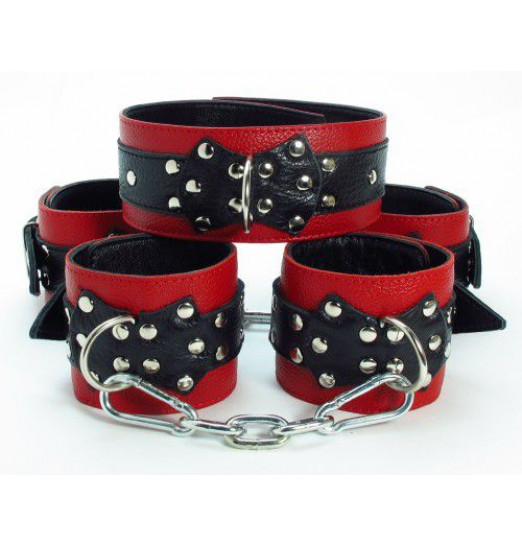 Набор кожаных БДСМ-аксессуаров