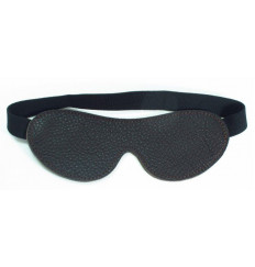 Коричневая кожаная маска на глаза на резинке