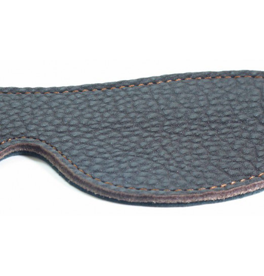 Коричневая кожаная маска на глаза на резинке