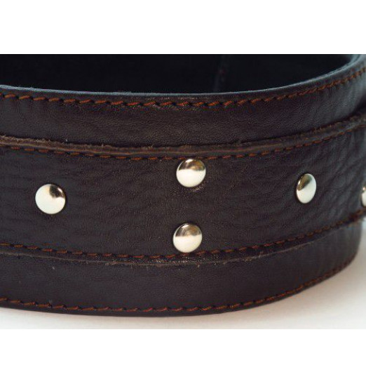 Широкий черный ошейник из мягкой кожи