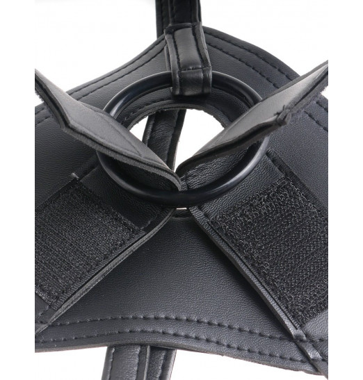 Страпон Harness со съемной чёрной насадкой King Cock 9 - 22,9 см.