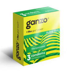 Ультратонкие презервативы Ganzo Ultra thin - 3 шт. Ультратонкие презервативы Ganzo Ultra thin - 3 шт.