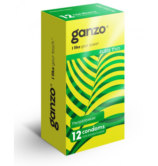 Ультратонкие презервативы Ganzo Ultra thin - 12 шт.