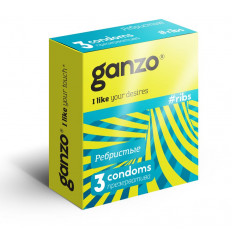Презервативы с ребристой структурой Ganzo Ribs - 3 шт. Презервативы с ребристой структурой Ganzo Ribs - 3 шт.
