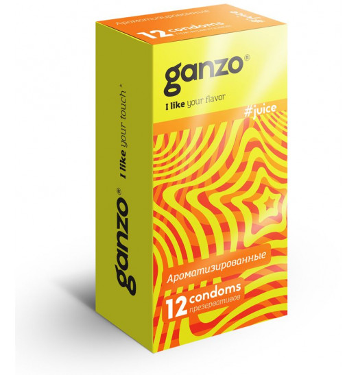 Ароматизированные презервативы Ganzo Juice - 12 шт. Ароматизированные презервативы Ganzo Juice - 12 шт.