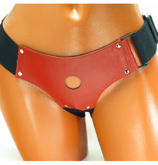 Трусики для маленькой насадки из красной кожи Трусики для маленькой насадки из красной кожи