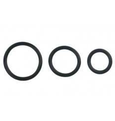 Набор из 3 чёрных колец различного диаметра