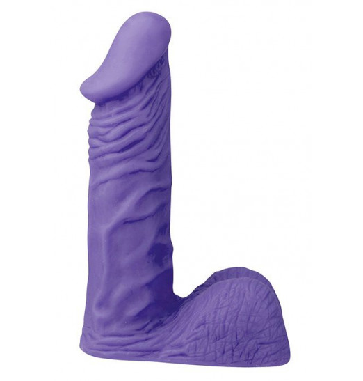 Фиолетовый стимулятор-фаллос XSKIN 6 PVC DONG - 15 см.