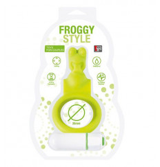 Зелёное эрекционное кольцо с вибрацией NEON FROGGY STYLE VIBRATING RING