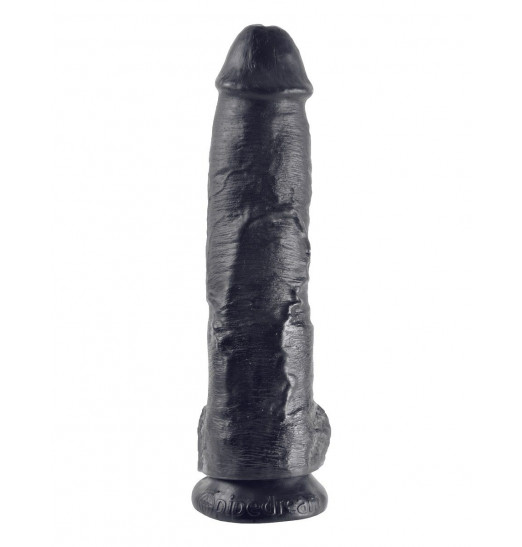 Реалистичный чёрный фаллоимитатор-гигант 10 Cock with Balls - 25,4 см. Реалистичный чёрный фаллоимитатор-гигант 10 Cock with Balls - 25,4 см.
