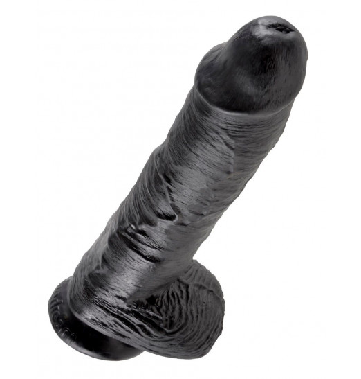 Реалистичный чёрный фаллоимитатор-гигант 10 Cock with Balls - 25,4 см. Реалистичный чёрный фаллоимитатор-гигант 10 Cock with Balls - 25,4 см.