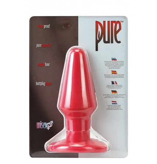 Красная анальная втулка Pure - 13,5 см. Красная анальная втулка Pure - 13,5 см.