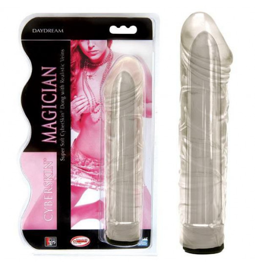 Прозрачный мультискоростной вибратор-реалистик Magician - 17 см.