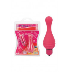 Розовая вибропуля с силиконовой насадкой