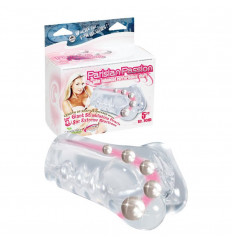 Прозрачный мастурбатор-вагина со стимулирующими бусинами PARISIAN PASSION WITH 5 PEARLS