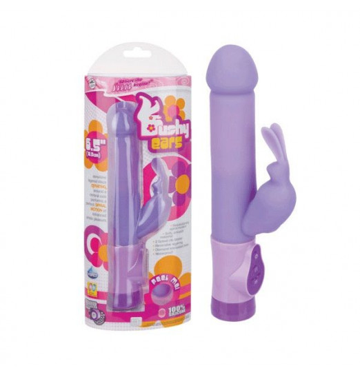 Фиолетовый силиконовый вибратор с виброзайчиком - 16,5 см. Фиолетовый силиконовый вибратор с виброзайчиком - 16,5 см.