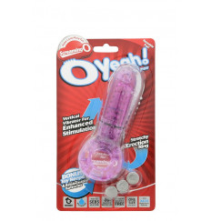 Фиолетовое эрекционное кольцо с вибрацией и пальчиком OYEAH PURPLE