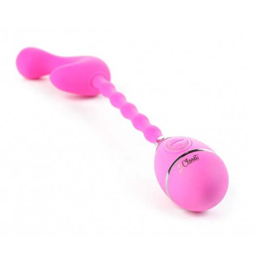 Розовый вибростимулятор на гибкой ручке THE CELINE GRIPPER