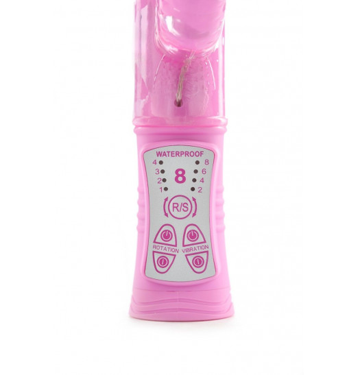 Розовый вибромассажёр для стимуляции G-точки и клитора THE DONATELLA JELLY G