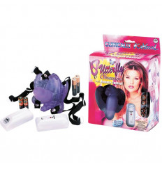 Фиолетовая вибробабочка с фаллосом  BUTTERFLY OBSESSION