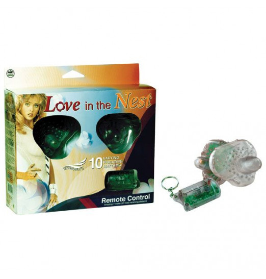 Прозрачный вибростимулятор на эластичных ремешках с дистанционным управлением Love in the nest