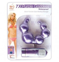 Двусторонний фиолетовый вибромассажёр Purple Goddess