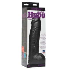 Черная насадка-фаллоимитатор Hung - 30,7 см.