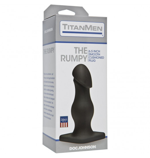 Чёрная анальная пробка TitanMen The Rumpy - 16,5 см.