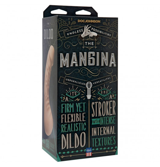 Мастурбатор с фаллоимитатором The Mangina - 24 см.