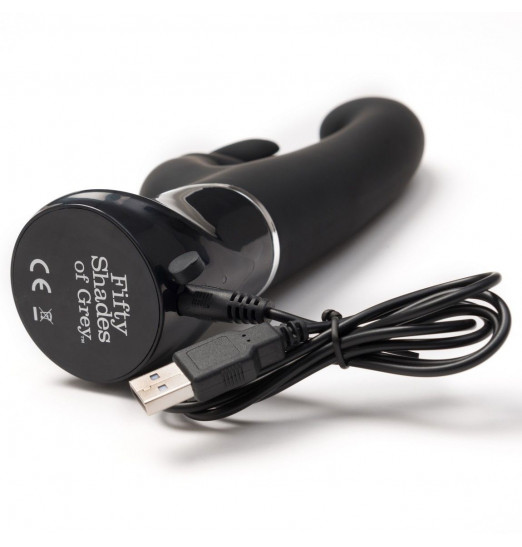 Вибратор с клиторальным стимулятором Greedy Girl - 24,1 см.