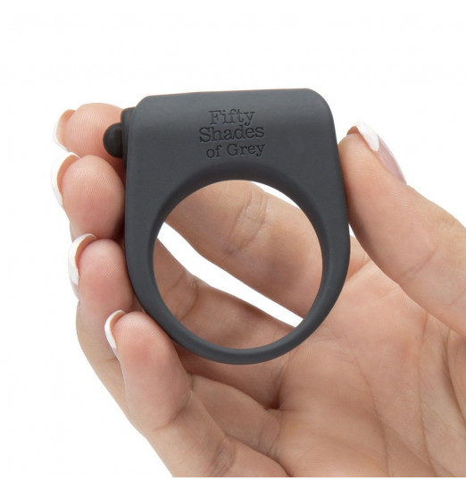 Серое эрекционное виброкольцо Secret Weapon