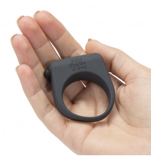 Серое эрекционное виброкольцо Secret Weapon