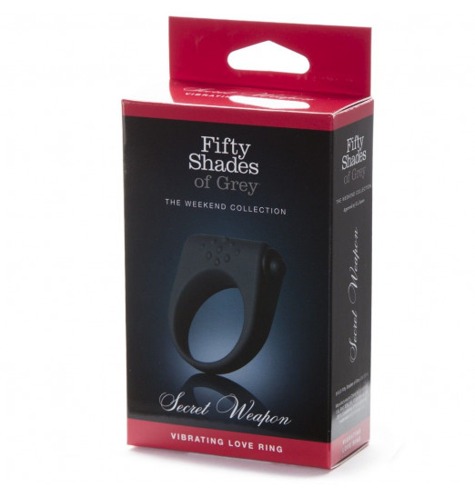 Серое эрекционное виброкольцо Secret Weapon