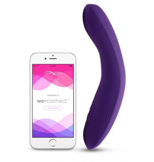 Фиолетовый вибромассажёр We Vibe Rave Purple - 19,3 см.