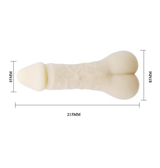 Телесный мастурбатор-насадка Bigger Man