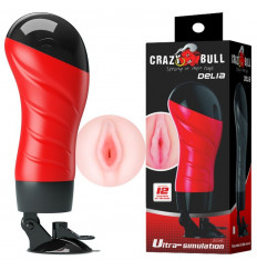 Мастурбатор-вагина Delia с вибрацией и присоской