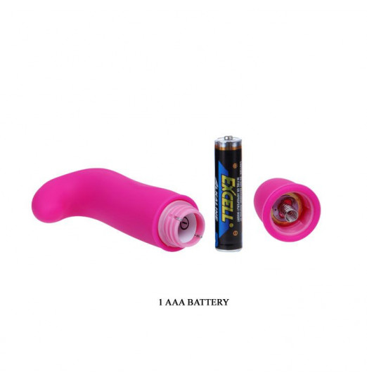 Силиконовый мини-вибратор Dana с загнутым кончиком - 10,6 см.