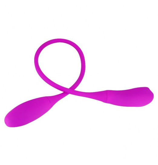 Двусторонний гибкий вибратор Snaky Vibe - 60 см.