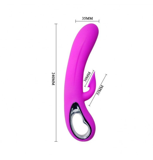 Хай-тек вибратор с присасывающимся клиторальным отростком Romance - 24 см.