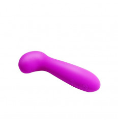 Вибратор с загнутой продолговатой головкой Hiram - 12,6 см.