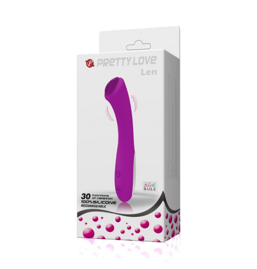 Перезаряжаемый вибратор Len - 16 см.