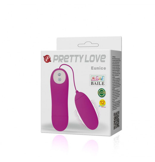 Гладкое силиконовое виброяичко Eunice с выносным пультом
