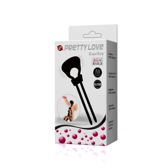 Чёрное лассо на пенис с вибрацией Чёрное лассо на пенис с вибрацией