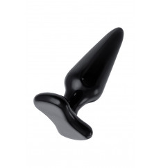 Черная стеклянная анальная втулка - 11 см.