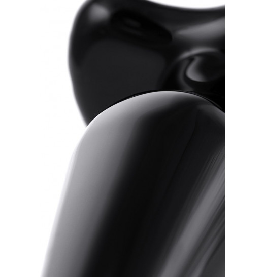 Черная стеклянная анальная втулка - 11 см.