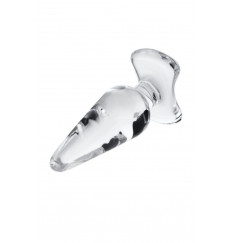 Прозрачная стеклянная анальная пробка - 11,5 см.