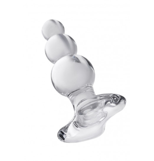 Прозрачная анальная втулка-ёлочка из стекла - 10,5 см. Прозрачная анальная втулка-ёлочка из стекла - 10,5 см.